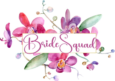 (125-02-T) Bridal Wedding Party Watercolor Orchid Custom Text