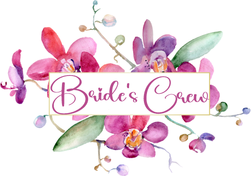 (125-02-T) Bridal Wedding Party Watercolor Orchid Custom Text