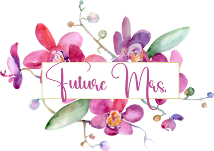 (125-02-T) Bridal Wedding Party Watercolor Orchid Custom Text