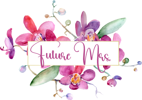 (125-02-T) Bridal Wedding Party Watercolor Orchid Custom Text