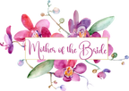 (125-02-T) Bridal Wedding Party Watercolor Orchid Custom Text