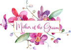 (125-02-T) Bridal Wedding Party Watercolor Orchid Custom Text