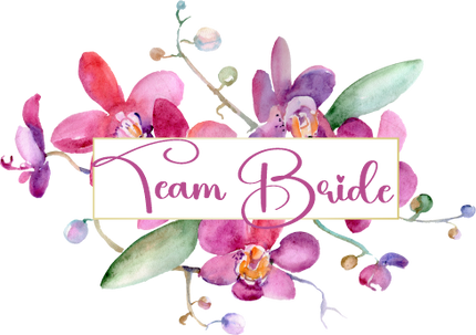 (125-02-T) Bridal Wedding Party Watercolor Orchid Custom Text