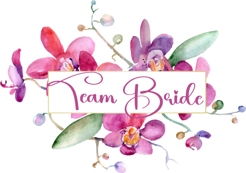 (125-02-T) Bridal Wedding Party Watercolor Orchid Custom Text