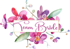 (125-02-T) Bridal Wedding Party Watercolor Orchid Custom Text
