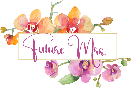 (125-02-U) Bridal Wedding Party Watercolor Orchid Custom Text