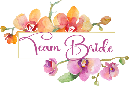 (125-02-U) Bridal Wedding Party Watercolor Orchid Custom Text