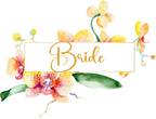 (125-02-V) Bridal Wedding Party Watercolor Orchid Custom Text