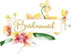 (125-02-V) Bridal Wedding Party Watercolor Orchid Custom Text