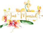 (125-02-V) Bridal Wedding Party Watercolor Orchid Custom Text