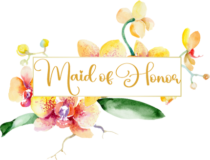 (125-02-V) Bridal Wedding Party Watercolor Orchid Custom Text