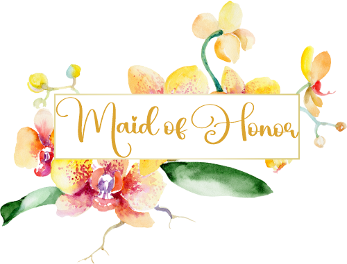 (125-02-V) Bridal Wedding Party Watercolor Orchid Custom Text
