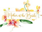 (125-02-V) Bridal Wedding Party Watercolor Orchid Custom Text