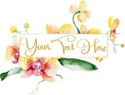 (125-02-V) Bridal Wedding Party Watercolor Orchid Custom Text