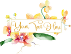 (125-02-V) Bridal Wedding Party Watercolor Orchid Custom Text