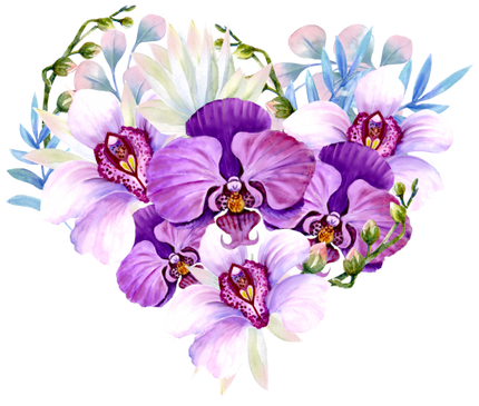 (125-04) Purple Orchids