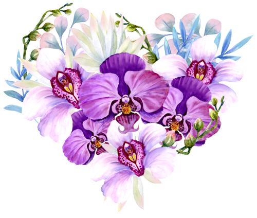 (125-04) Purple Orchids