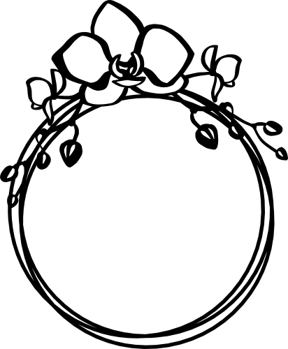 (125-01-1L) Orchid Flower Frame