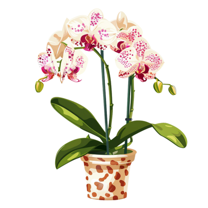 (125-03) Potted Orchids