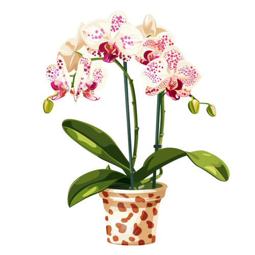 (125-03) Potted Orchids