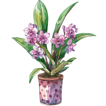 (125-03) Potted Orchids