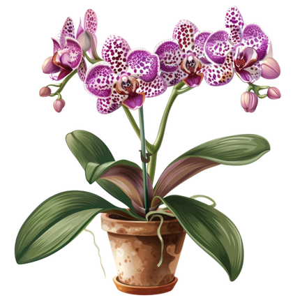 (125-03) Potted Orchids