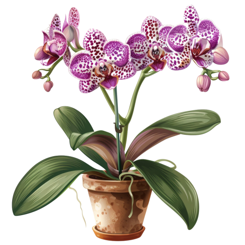 (125-03) Potted Orchids