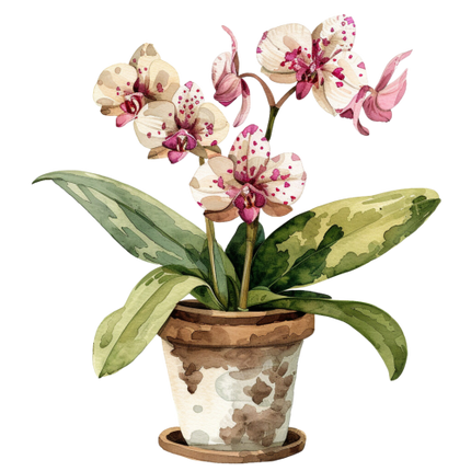 (125-03) Potted Orchids