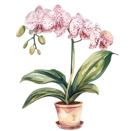 (125-03) Potted Orchids