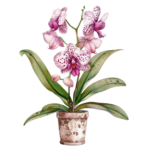 (125-03) Potted Orchids