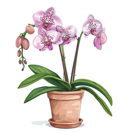 (125-03) Potted Orchids