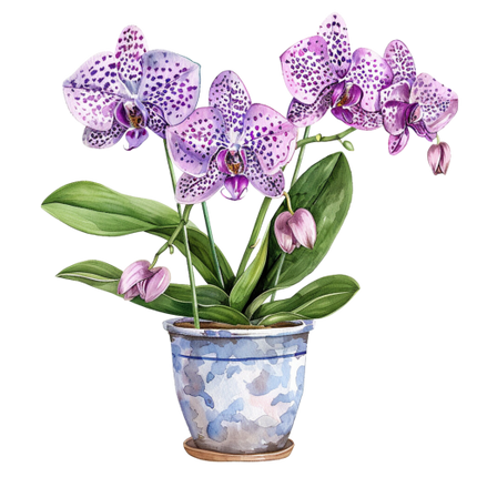(125-03) Potted Orchids