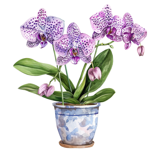 (125-03) Potted Orchids