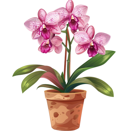 (125-03) Potted Orchids