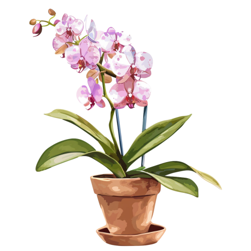 (125-03) Potted Orchids