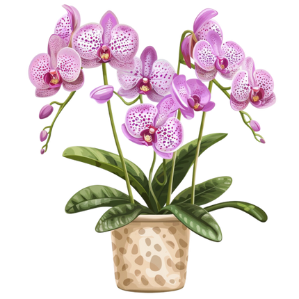 (125-03) Potted Orchids