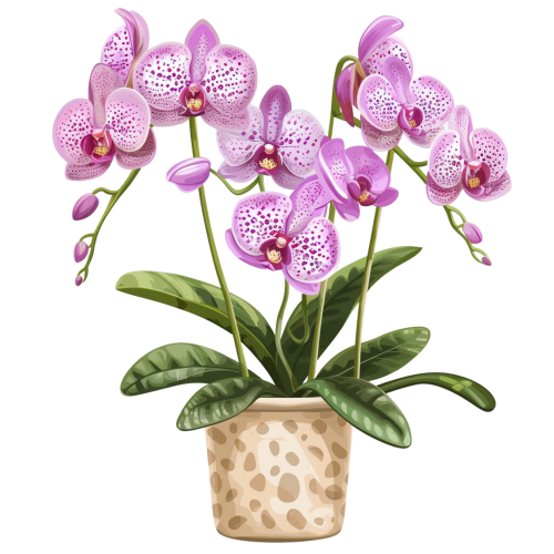 (125-03) Potted Orchids