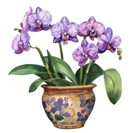 (125-03) Potted Orchids