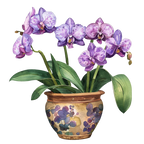 (125-03) Potted Orchids