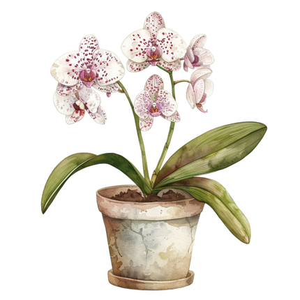 (125-03) Potted Orchids