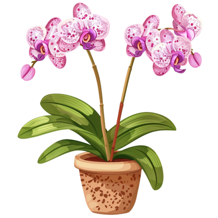 (125-03) Potted Orchids