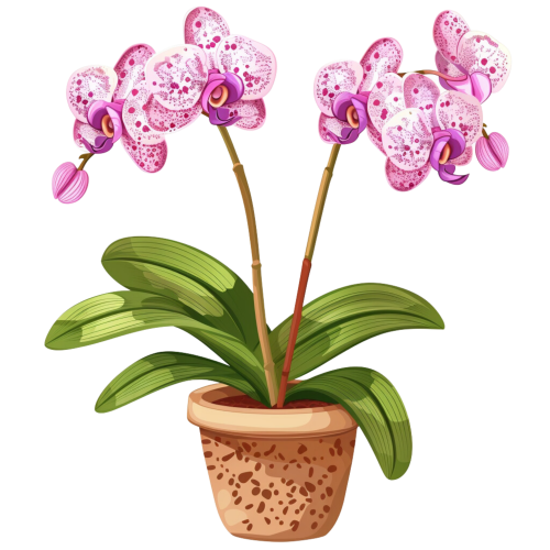 (125-03) Potted Orchids