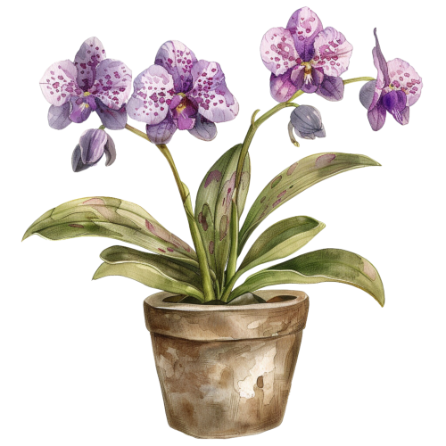 (125-03) Potted Orchids