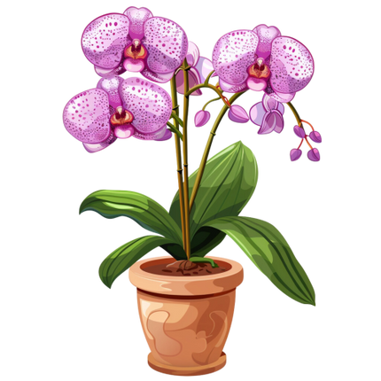 (125-03) Potted Orchids