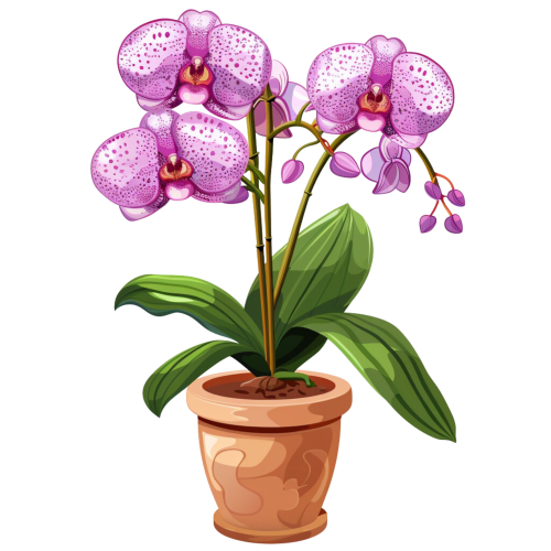 (125-03) Potted Orchids