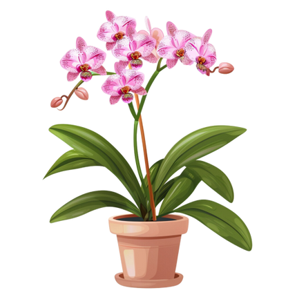 (125-03) Potted Orchids