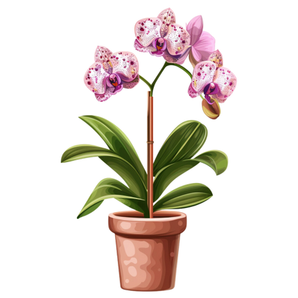 (125-03) Potted Orchids