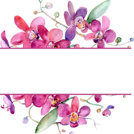 (125-02) Pink Purple Yellow Orchids