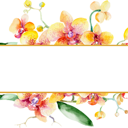 (125-02) Pink Purple Yellow Orchids