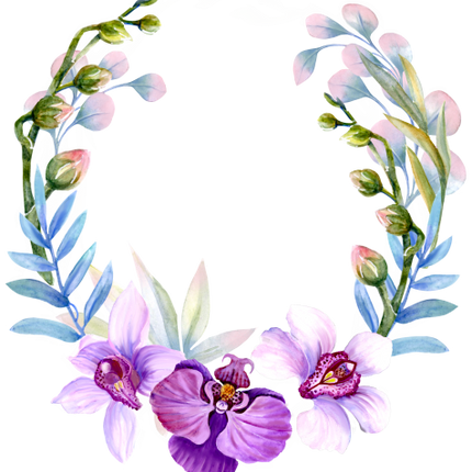 (125-04) Purple Orchids